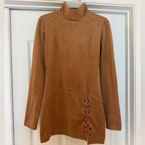 Vintage Plein Sud Faux Suede Lace-Up Mini Dress | Made in France